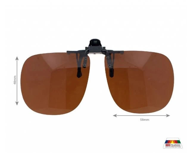 H.Maheo Face Solaire Polarisante Relevable GM Brun Cat 3 - Pour Lunette De Vue 1 H.Maheo Face Solaire Polarisante Relevable GM Brun Cat 3 - Pour Lunette De Vue