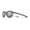 Julbo Lunette De Soleil Enfant Boomerang Gris Foncé / Vert Clair - Spectron 3 Flash Argent