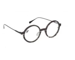 Mou Compagny Light Collection MIARRITZ Lunettes De Vue En Bois Carbone Et Titane Black White