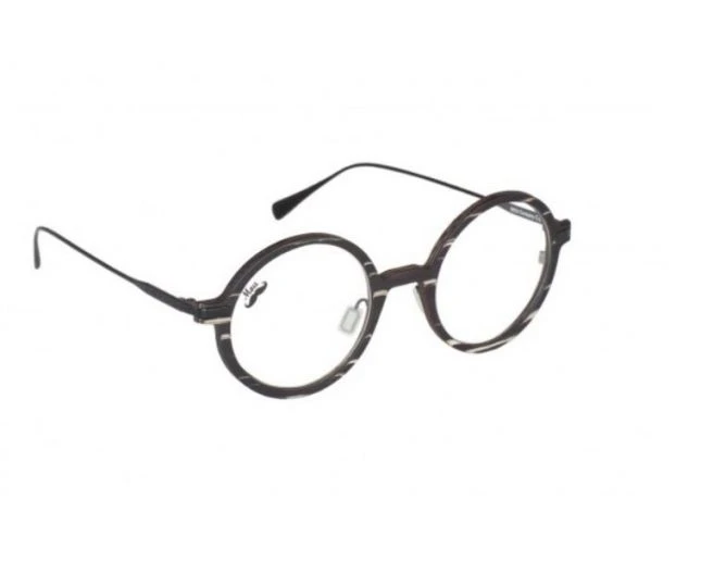 Mou Compagny Light Collection MIARRITZ Lunettes De Vue En Bois Carbone Et Titane Black White 1 Mou Compagny Light Collection MIARRITZ Lunettes De Vue En Bois Carbone Et Titane Black White