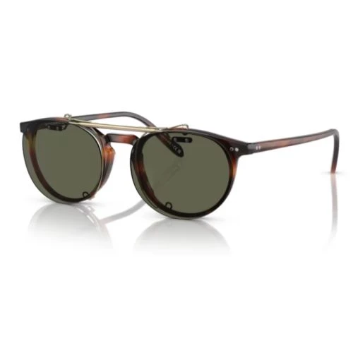 Oliver Peoples Clip-On Riley-R Flip-up Brushed Gold G-15 Polarized 1 Oliver Peoples Clip-On Riley-R Flip-up Brushed Gold G-15 Polarized