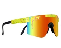 Pit Viper The Originals Polarized The 1993 Yellow With Purple And Pink Splatter