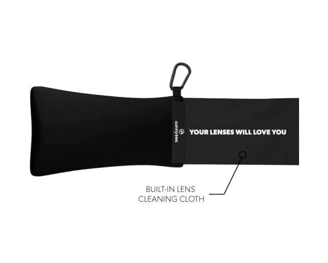 SUNNYSOC Black - Etui à Lunettes Souples Et Chamoisine Intégrée 1 SUNNYSOC Black - Etui à Lunettes Souples Et Chamoisine Intégrée