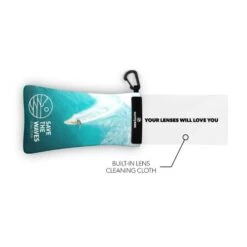 SUNNYSOC Save The Waves - Etui à Lunettes Souples Et Chamoisine Intégrée