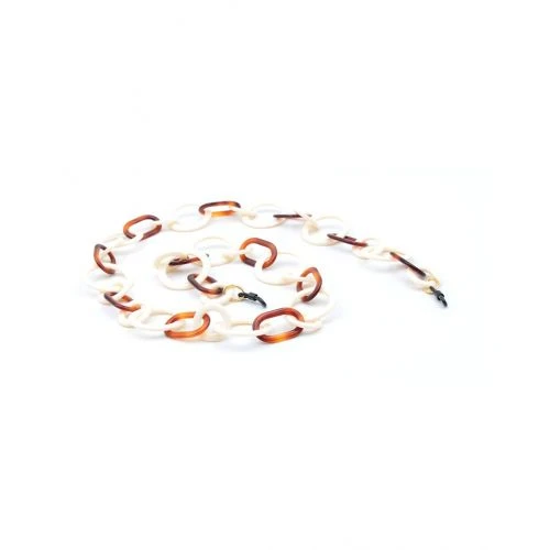 Valrose Chaînes Acétate Blanche Et écaille Alternant Grands Maillons Ronds Et Ovales 1 Valrose Chaînes Acétate Blanche Et écaille Alternant Grands Maillons Ronds Et Ovales